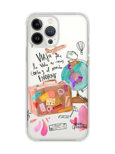 Чохол із потовщеними кутами на iPhone 14 Pro Max :: Настрій подорожувати (принт 329)