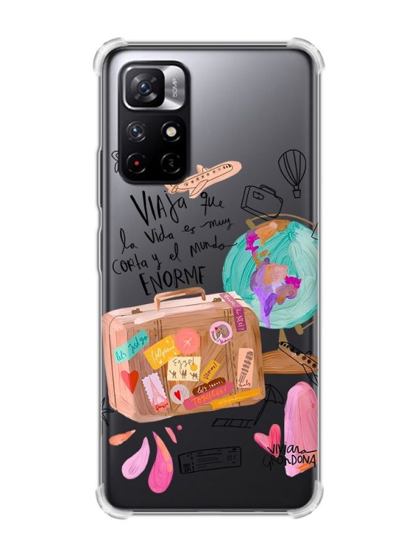 Чохол з потовщеними кутами на Xiaomi Redmi Note 11 5G :: Настрій подорожувати (принт 329)