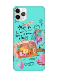 Матовий бірюзовий чохол на iPhone 11 Pro Max (6.5) :: Настрій подорожувати (принт 329)