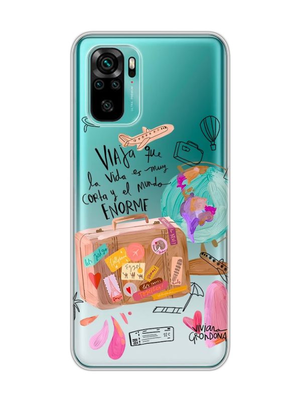 Прозорий чохол на Xiaomi Redmi Note 10 / Note 10s  :: Настрій подорожувати (принт 329)