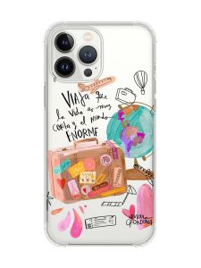 Чохол із потовщеними кутами на iPhone 14 Pro :: Настрій подорожувати (принт 329)