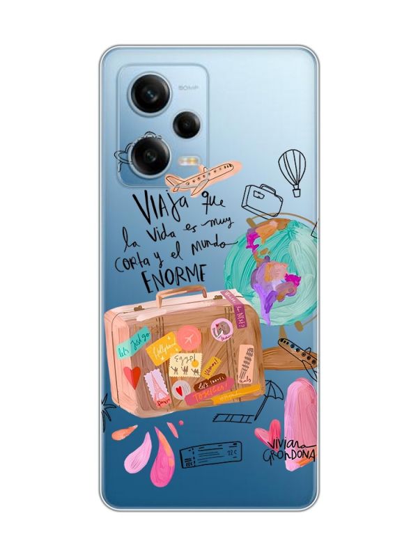 Прозорий чохол на Xiaomi Redmi Note 12 5G :: Настрій подорожувати (принт 329)