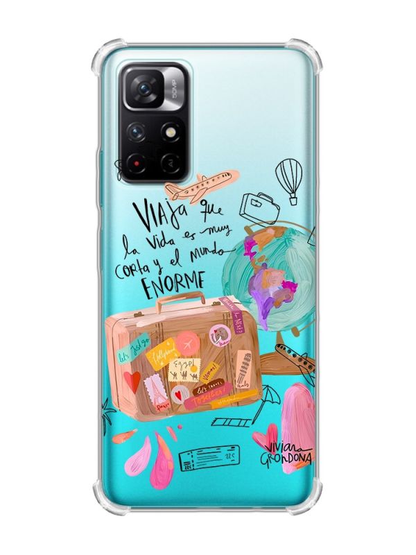Чохол з потовщеними кутами на Xiaomi Redmi Note 11 4G :: Настрій подорожувати (принт 329)
