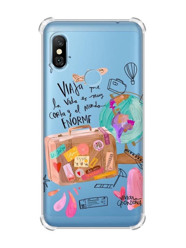 Чохол з потовщеними кутами на Xiaomi Redmi Note 6 Pro :: Настрій подорожувати (принт 329)