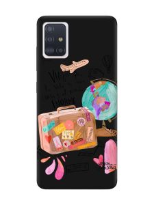 Матовий чорний чохол на Samsung Galaxy A51 :: Настрій подорожувати (принт 329)