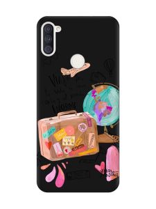 Матовий чорний чохол на Samsung Galaxy A11 :: Настрій подорожувати (принт 329)