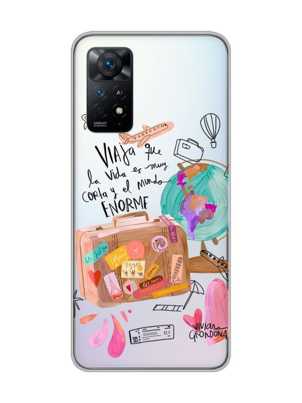 Прозорий чохол на Xiaomi Redmi Note 11 Pro :: Настрій подорожувати (принт 329)