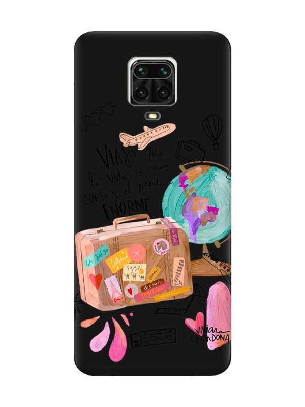 Матовий чорний чохол на Xiaomi Redmi Note 9 Pro / 9S / 9 Pro Max :: Настрій подорожувати (принт 329)