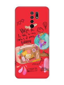 Матовий червоний чохол на Xiaomi Redmi 9 :: Настрій подорожувати (принт 329)