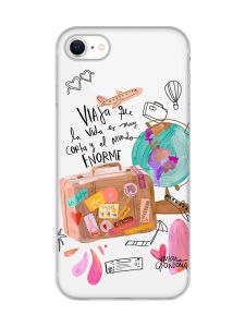 Прозорий чохол для iPhone 7, 8 :: Настрій подорожувати (принт 329)