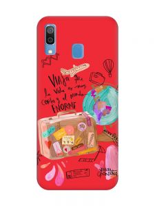 Матовий червоний чохол на Samsung Galaxy A30 (2019) / A20 (2019) :: Настрій подорожувати (принт 329)