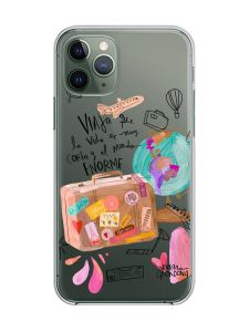 Прозорий чохол на iPhone 12 / 12 Pro :: Настрій подорожувати (принт 329)