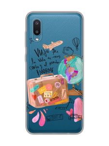 Прозорий чохол на Samsung Galaxy A02/A022 (2021) :: Настрій подорожувати (принт 329)