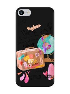 Матовий чорний чохол на iPhone 7 / 8 :: Настрій подорожувати (принт 329)