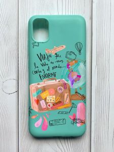 Матовий бірюзовий чохол на Samsung Galaxy A04E / A042 :: Настрій подорожувати (принт 329)