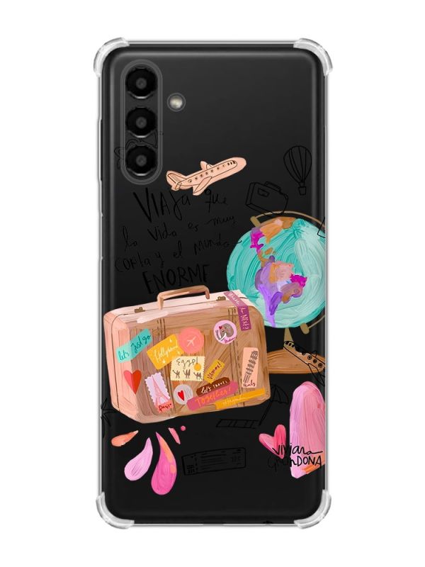 Чохол із потовщеними кутами на Samsung Galaxy A04s/A13 5G :: Настрій подорожувати (принт 329)
