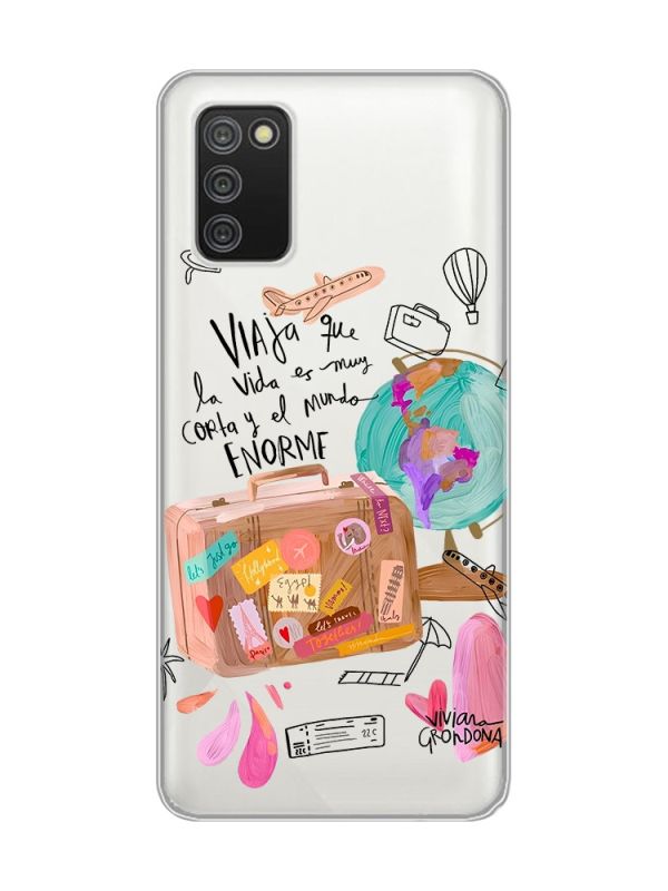Прозорий чохол для Samsung Galaxy A02s :: Настрій подорожувати (принт 329)