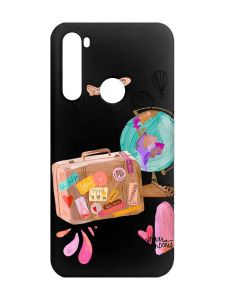 Матовий чорний чохол на Xiaomi Redmi Note 8 :: Настрій подорожувати (принт 329)