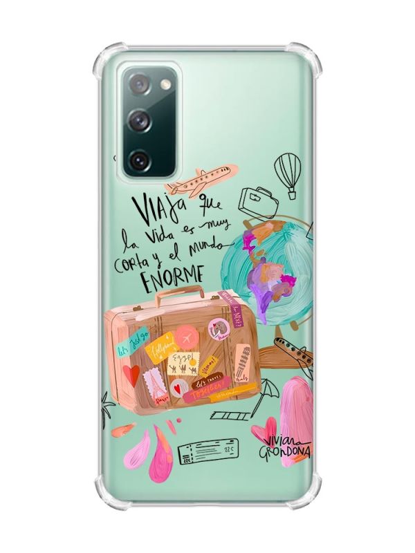 Чохол з потовщеними кутами на Galaxy S20 FE :: Настрій подорожувати (принт 329)