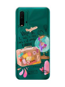 Прозорий чохол на Xiaomi Redmi 9T  :: Настрій подорожувати (принт 329)