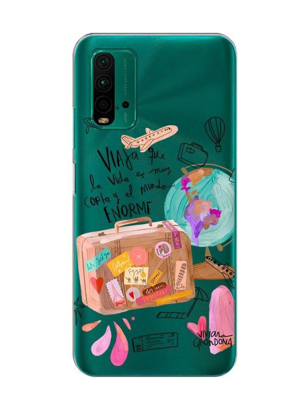 Прозорий чохол на Xiaomi Redmi 9T  :: Настрій подорожувати (принт 329)