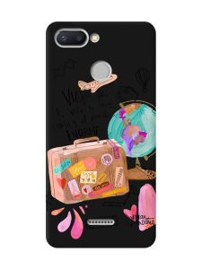 Матовий чорний чохол на Xiaomi Redmi 6 :: Настрій подорожувати (принт 329)