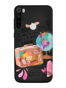 Матовий чорний чохол на Xiaomi Redmi Note 8T :: Настрій подорожувати (принт 329)