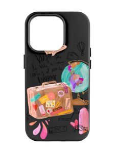 Матовий чорний чохол на Apple iPhone 14 Pro Max :: Настрій подорожувати (принт 329)