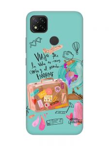 Матовий бірюзовий чохол на Xiaomi Redmi 9C/10A :: Настрій подорожувати (принт 329)