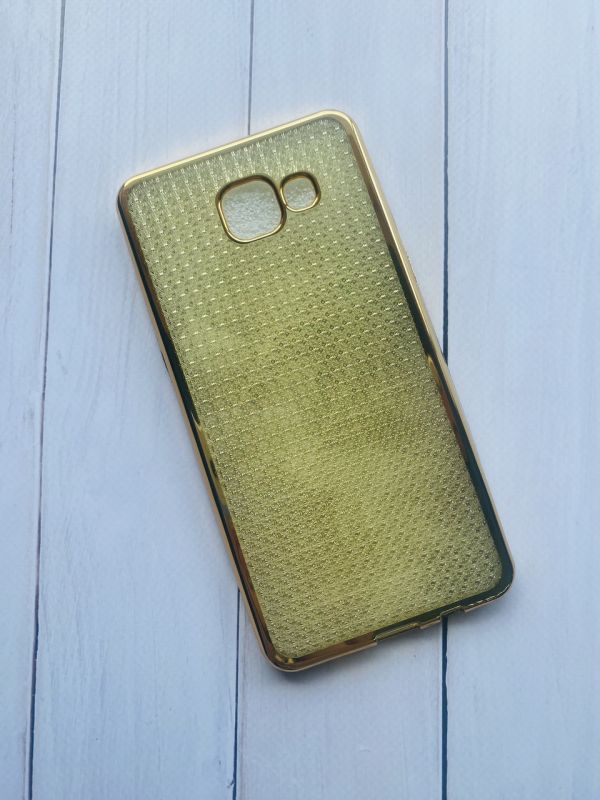 Силіконовий чохол для Samsung Galaxy А5(2016) А510 Сітка з обідком. Золотий