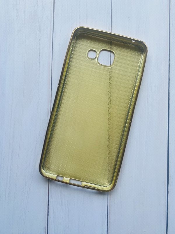 Силіконовий чохол для Samsung Galaxy А5(2016) А510 Сітка з обідком. Золотий
