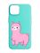 Матовий бірюзовий чохол на Apple iPhone 14 :: Лама рожева (принт 100)