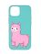 Матовий бірюзовий чохол на Apple iPhone 12 Pro Max :: Лама рожева (принт 100)