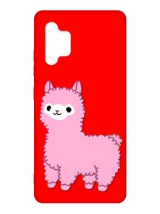 Матовий червоний чохол на Samsung Galaxy A32 :: Лама рожева (принт 100)