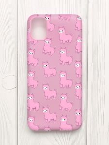 Матовий рожевий чохол на Samsung Galaxy A04E/A042 :: Лами рожеві (принт 101)