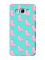 Матовий бірюзовий чохол на Samsung Galaxy J7(2016) J710 :: Лами рожеві (принт 101)