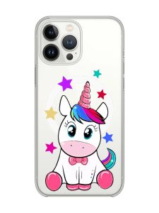 Магнітний чохол на iPhone 14 Pro із підтримкою MagSafe :: Єдиноріг (принт 102)