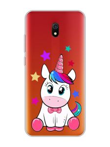 Прозорий чохол на Xiaomi Redmi 8A :: Єдиноріг (принт 102)