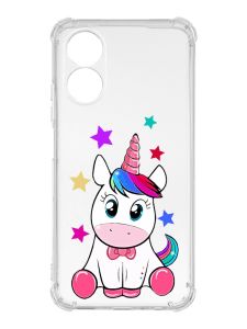 Чохол із потовщеними кутами на Oppo A17 :: Єдиноріг (принт 102)