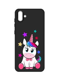 Матовий чорний чохол на Samsung Galaxy A04 :: Єдиноріг (принт 102)