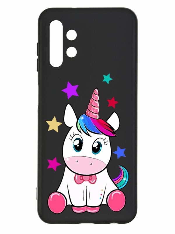 Матовий чорний чохол на Samsung Galaxy A13 4G :: Єдиноріг (принт 102)