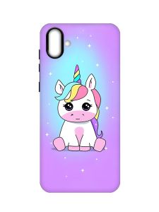 Матовий чохол з чорними боками на Samsung Galaxy A04 :: Єдиноріг (принт 103)