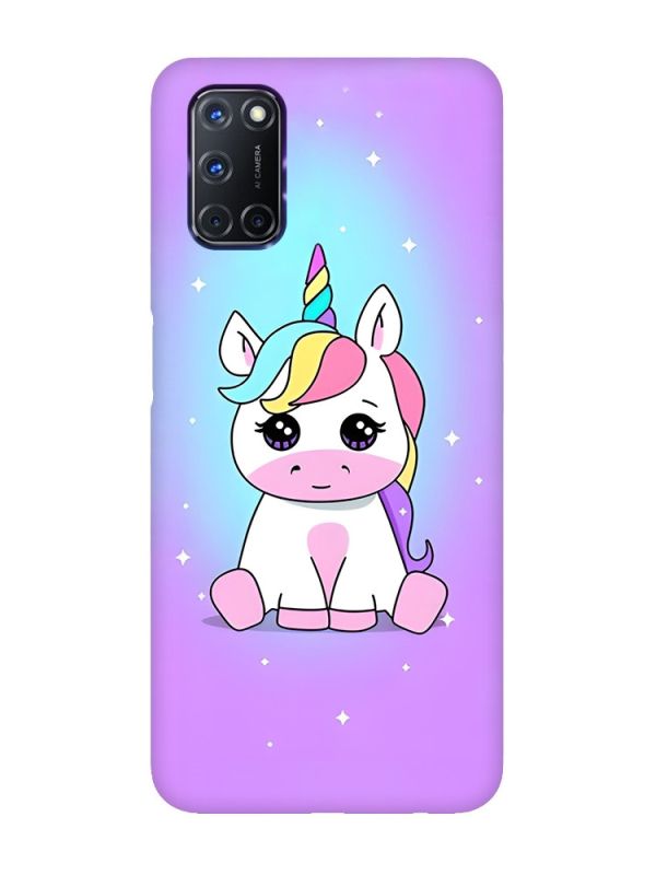 Матовий чохол з чорними боками на Oppo A52/A72/A92 :: Єдиноріг (принт 103)