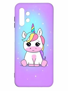 Матовий чохол з чорними боками на Samsung Galaxy A13 4G :: Єдиноріг (принт 103)