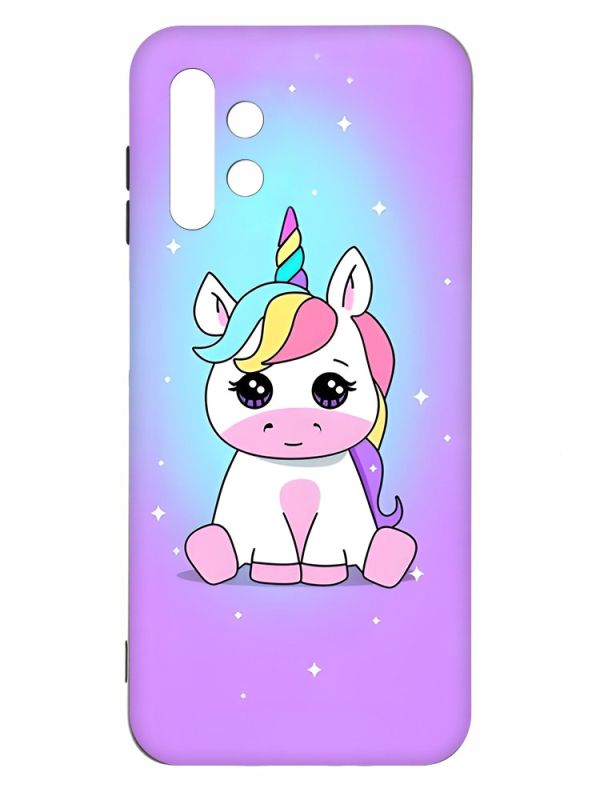 Матовий чохол з чорними боками на Samsung Galaxy A13 4G :: Єдиноріг (принт 103)