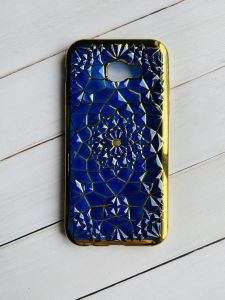 Силіконовий чохол для Samsung А5(2017) А520 Ромби опуклі. Синя павутинка