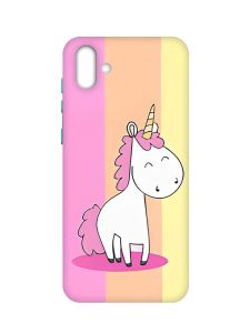 Матовий чохол з бірюзовими боками на Samsung Galaxy A04 :: Єдиноріг (принт 104)