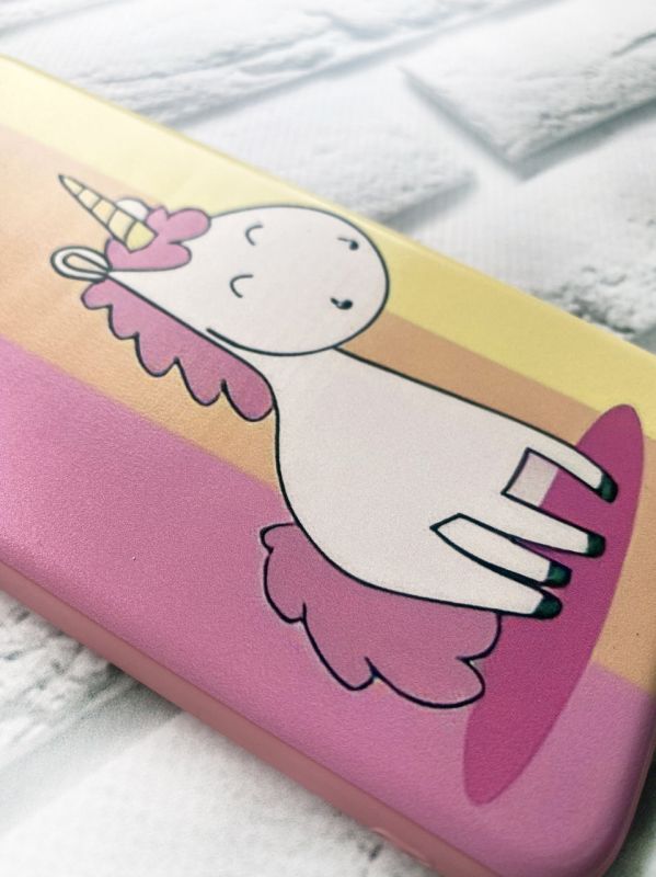 Матовий чохол з рожевими боками на Samsung Galaxy A04E/A042 :: Єдиноріг (принт 104)