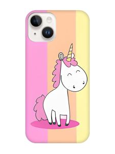 Матовий чохол з чорними боками на Apple iPhone 14 :: Єдиноріг (принт 104)