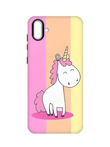 Матовий чохол з чорними боками на Samsung Galaxy A04 :: Єдиноріг (принт 104)